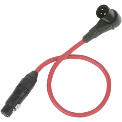 LYXPRO 3 Ft Right Angle Xlr Male to Xlr Female Microphone Cable for Professional Microphones Connecting to Camcorders & Dslr Video Cameras - In Red