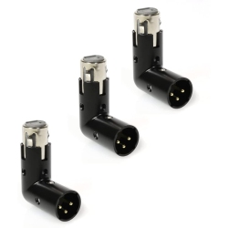 LYXPRO Xlr Angle Adapter Dual Male And Female Can Be Positioned to 4 Different Angles Right Left And 90 Degree Great for Mixers That Interfere \w