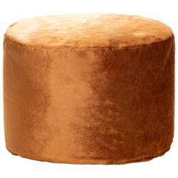 Gouchee Home Eclipse Velvet Polyester Pouf - Copper