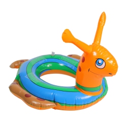 SWIM CENTRAL Inflatable And Blue Snail Swimming Pool Tube Ring Float, 24-Inch In Orange