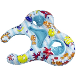 SWIM CENTRAL 46.5" Underwater Creatures Mommy And Us Dual Inflatable Swimming Pool Float