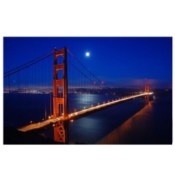 NORTHLIGHT Led Lighted San Francisco Golden Gate Bridge Canvas Wall Art 15.75" X 23.5