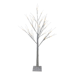 NORTHLIGHT 4' Led Lighted Birch Tree Outdoor Decoration - Lights In White
