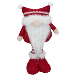 NORTHLIGHT 12.5" And White Standing Tabletop Christmas Gnome Figure In Red