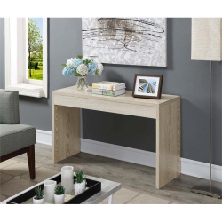 PEMBERLY ROW Traditional Console Table In Wood Grain Finish In White
