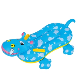 POOL CENTRAL 3' Children's Inflatable Hippo Swimming Pool Rider In Blue