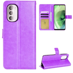 CSMART [Cs] Motorola Moto G Stylus 5G 2022 Case, Magnetic Leather Folio Wallet Flip Case Cover With Card Slot In Purple