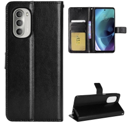 CSMART [Cs] Motorola Moto G Stylus 5G 2022 Case, Magnetic Leather Folio Wallet Flip Case Cover With Card Slot In Black