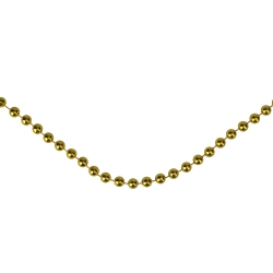 NORTHLIGHT 66' Metallic Beaded Christmas Garland - Unlit In Gold