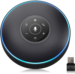 EMEET M2 Conference Speaker for 5-8 People Business Conference 360º Voice Pickup 4 Ai Microphone Self-Adaptive Conference Call Speaker Skype USB