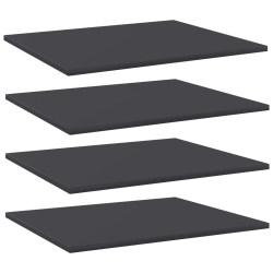 VIDAXL Bookshelf Boards 4 PCs 23.6"x19.7"x0.6" Chipboard In Gray