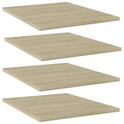 VIDAXL Bookshelf Boards 4 PCs Sonoma Oak 15.7"x19.7"x0.6" Chipboard