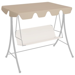 VIDAXL Replacement Canopy for Garden Swing 59.1"/51.8"x27.6"/41.3" In Beige
