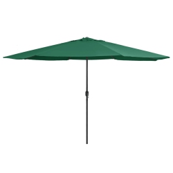 VIDAXL Outdoor Parasol With Metal Pole 157.5" In Green