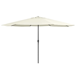 VIDAXL Outdoor Parasol With Metal Pole 157.5" Sand In White