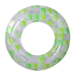 POOL CENTRAL Inflatable And Clear Geometric Swimming Pool Inner Tube Ring, 47-Inch In Green