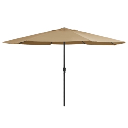 VIDAXL Outdoor Parasol With Metal Pole 157.5" Taupe