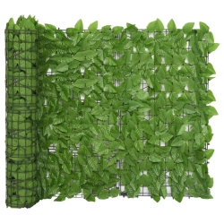 VIDAXL Balcony Screen With Leaves 118.1"x39.4" In Green