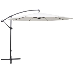 VIDAXL Cantilever Umbrella 137.8" Sand In White