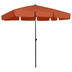 VIDAXL Beach Umbrella Terracotta 78.7"x49.2