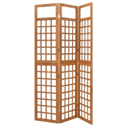 VIDAXL 3-Panel Room Divider/trellis Solid Fir Wood 47.6"x71.1