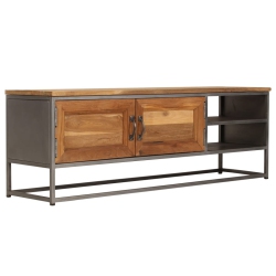 VIDAXL Tv Cabinet Recycled Teak And Steel 47.2"x11.8"x15.7