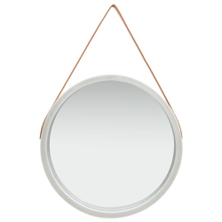 VIDAXL Wall Mirror With Strap 23.6" In Silver