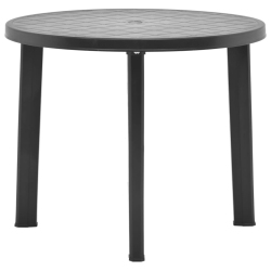 VIDAXL Patio Table Anthracite 35" Plastic