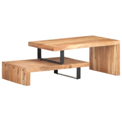 VIDAXL 2 Piece Coffee Table Set Solid Acacia Wood