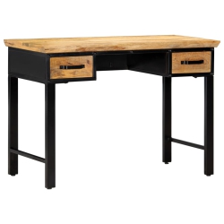 VIDAXL Writing Table 43.3"x19.6"x29.9" Solid Wood In Mango