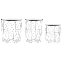 VIDAXL Coffee Table 3 PCs In White