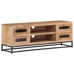 VIDAXL Tv Cabinet 43.3"x11.8"x15.7" Solid Acacia Wood