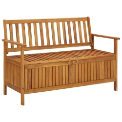 VIDAXL Patio Storage Bench 47.2" Solid Acacia Wood
