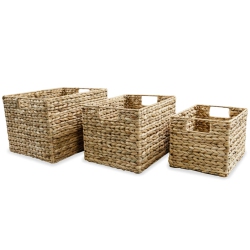 VIDAXL Storage Basket Set 3 Pieces Water Hyacinth