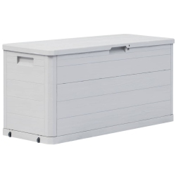 VIDAXL Patio Storage Box 74 Gal Light In Gray