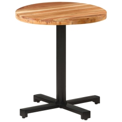 VIDAXL Bistro Table Round Ø27.5"x29.5" Solid Acacia Wood