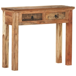 VIDAXL Console Table 35.6"x11.8"x29.5" Solid Acacia Wood And Reclaimed Wood