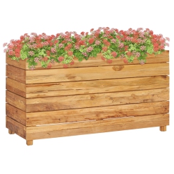 VIDAXL Raised Bed 39.3"x15.7"x21.6" Recycled Teak And Steel