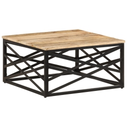 VIDAXL Coffee Table 26.8"x26.8"x13.8" Solid Wood In Mango
