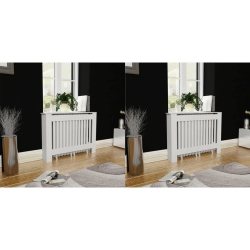 VIDAXL Radiator Covers 2 PCs Mdf 44.1" In White