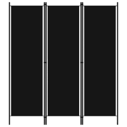 VIDAXL 3-Panel Room Divider 59.1"x70.9" In Black
