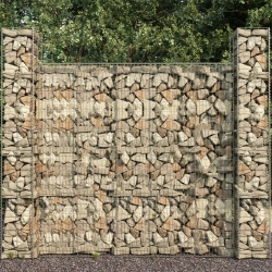 VIDAXL Gabion Wall With Cover Galvanised Steel 236.2"x19.7"x78.7