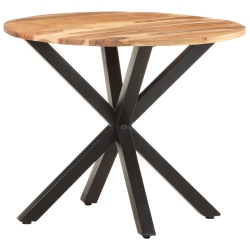 VIDAXL Side Table 26.8"x26.8"x22" Solid Acacia Wood