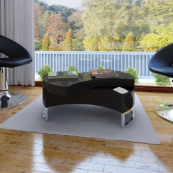 VIDAXL Coffee Table Shape-Adjustable High Gloss In Black