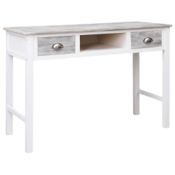VIDAXL Writing Desk 43.3"x17.7"x29.9" Wood In Gray