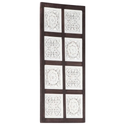VIDAXL Hand-Carved Wall Panel Mdf 15.7"x31.5"x0.6" Brown And In White