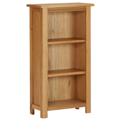 VIDAXL Bookcase 17.7"x8.9"x32.3" Solid Oak Wood