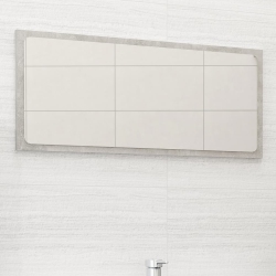 VIDAXL Bathroom Mirror Concrete 31.5"x0.6"x14.6" Chipboard In Gray