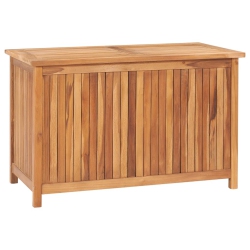 VIDAXL Patio Storage Box 35.4"x19.7"x22.8" Solid Teak Wood