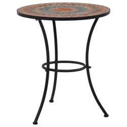 VIDAXL Mosaic Bistro Table Orange/gray 23.6" Ceramic